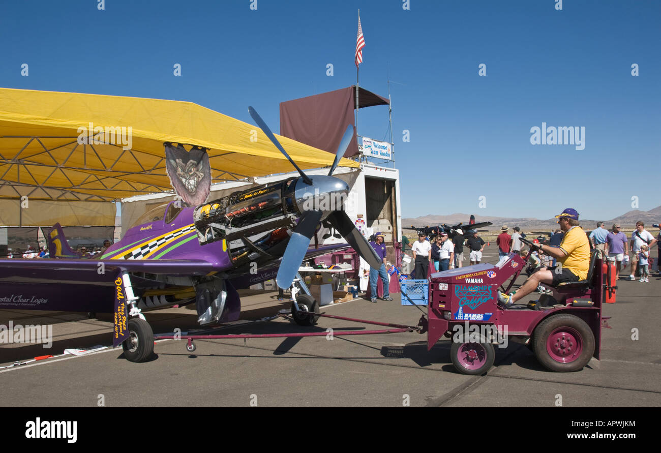 Nevada Reno Air Races P-51D Flugzeuge in Gruben Stockfoto