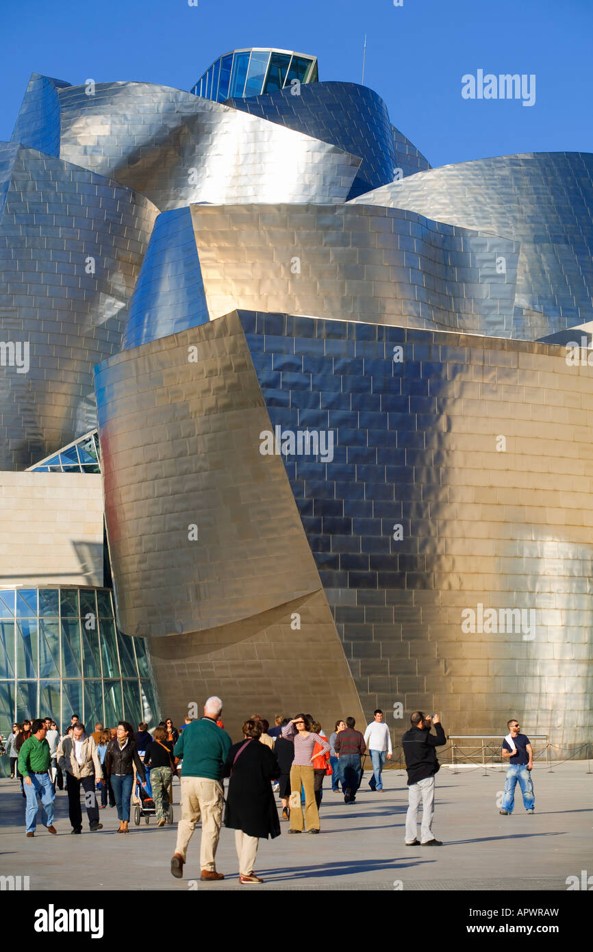 das Guggenheimmuseum in Bilbao Spanien Stockfoto