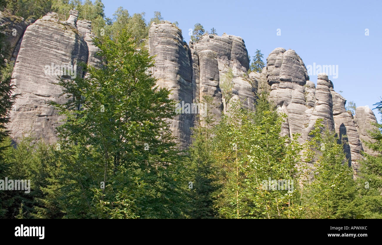 Teplice Adersbacher Felsen Tschechien Teplicke Reserwationgrenzen Stockfoto