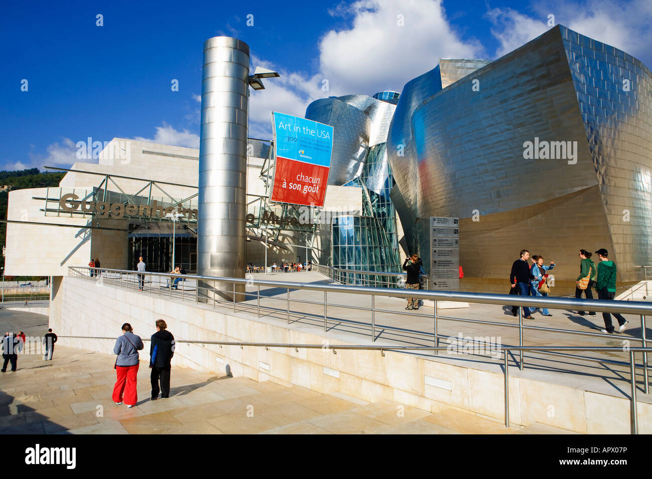 das Guggenheimmuseum in Bilbao Spanien Stockfoto