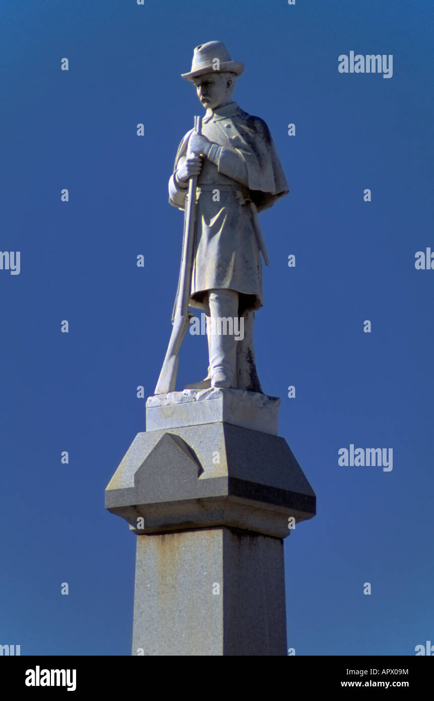 Konföderierte Soldaten Statue in Eufaula Alabama USA Stockfoto