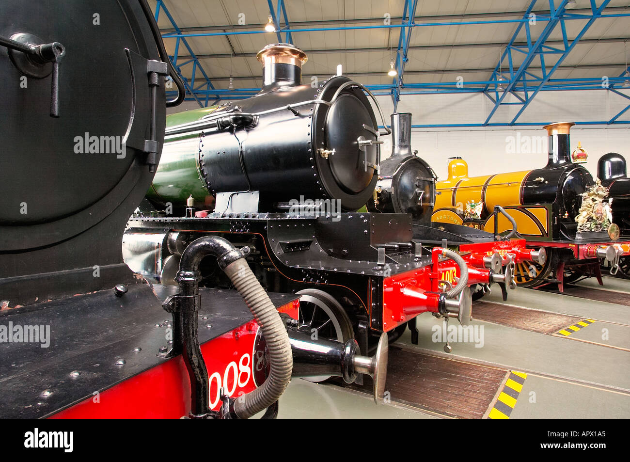 Dampflokomotiven im National Railway Museum York England UK Stockfoto