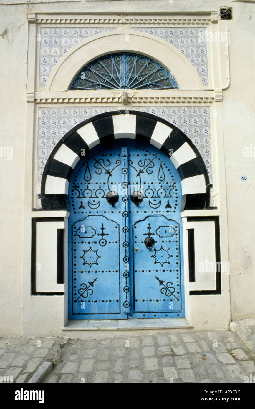 Tunesische Tür Stockfoto