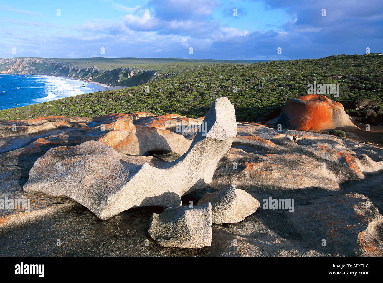 Granitfelsen, bemerkenswerte rock-Formationen, Kangaroo Island, South Australia Stockfoto