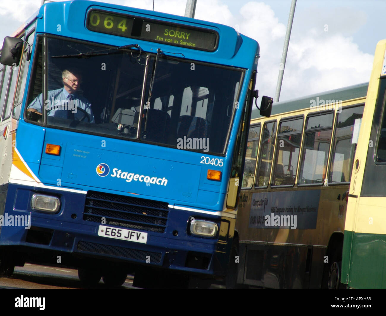 Stagecoach-Bus in die Stadt von Newport South Wales UK 2005 Stockfoto