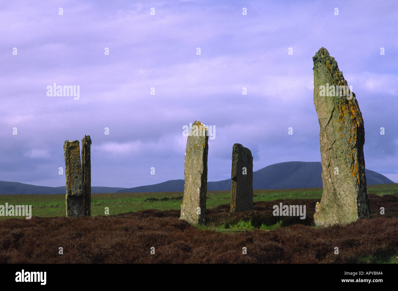 Der Ring of Brodgar auf den Orkney Inseln, Schottland Stockfoto