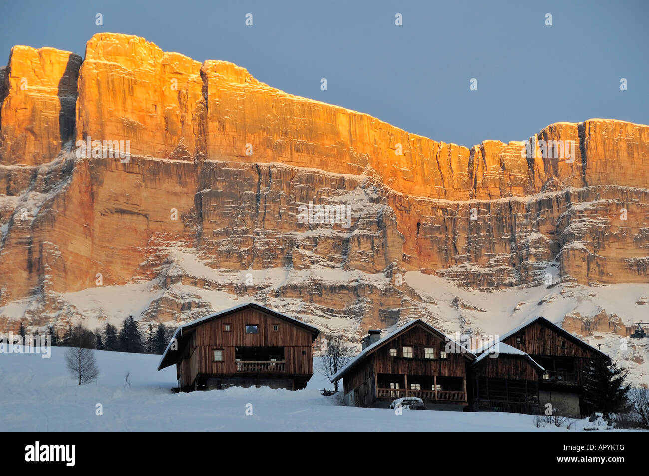 San Leonardo, Val Badia, Italien Stockfoto