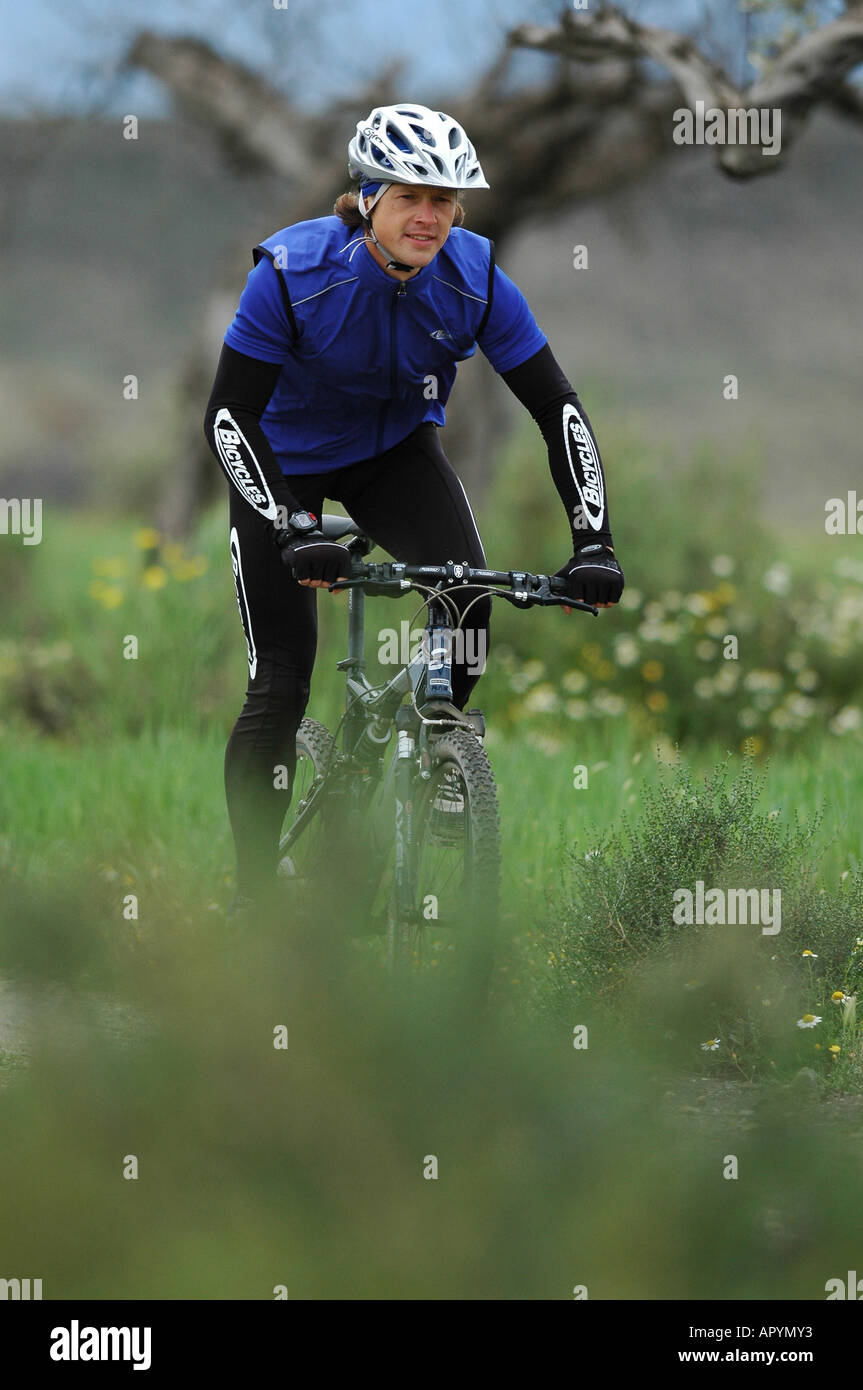 Mountainbike, andalusisch, Mountainbiken Andalusien-Spanien Stockfoto