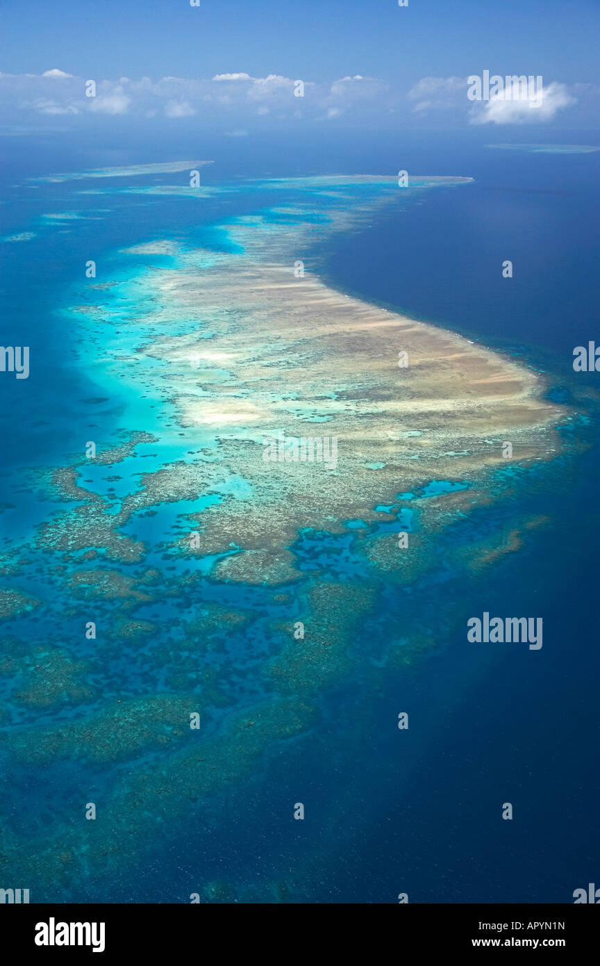 Ruder Riff Great Barrier Reef Marine Park North Queensland Australien Antenne Stockfoto