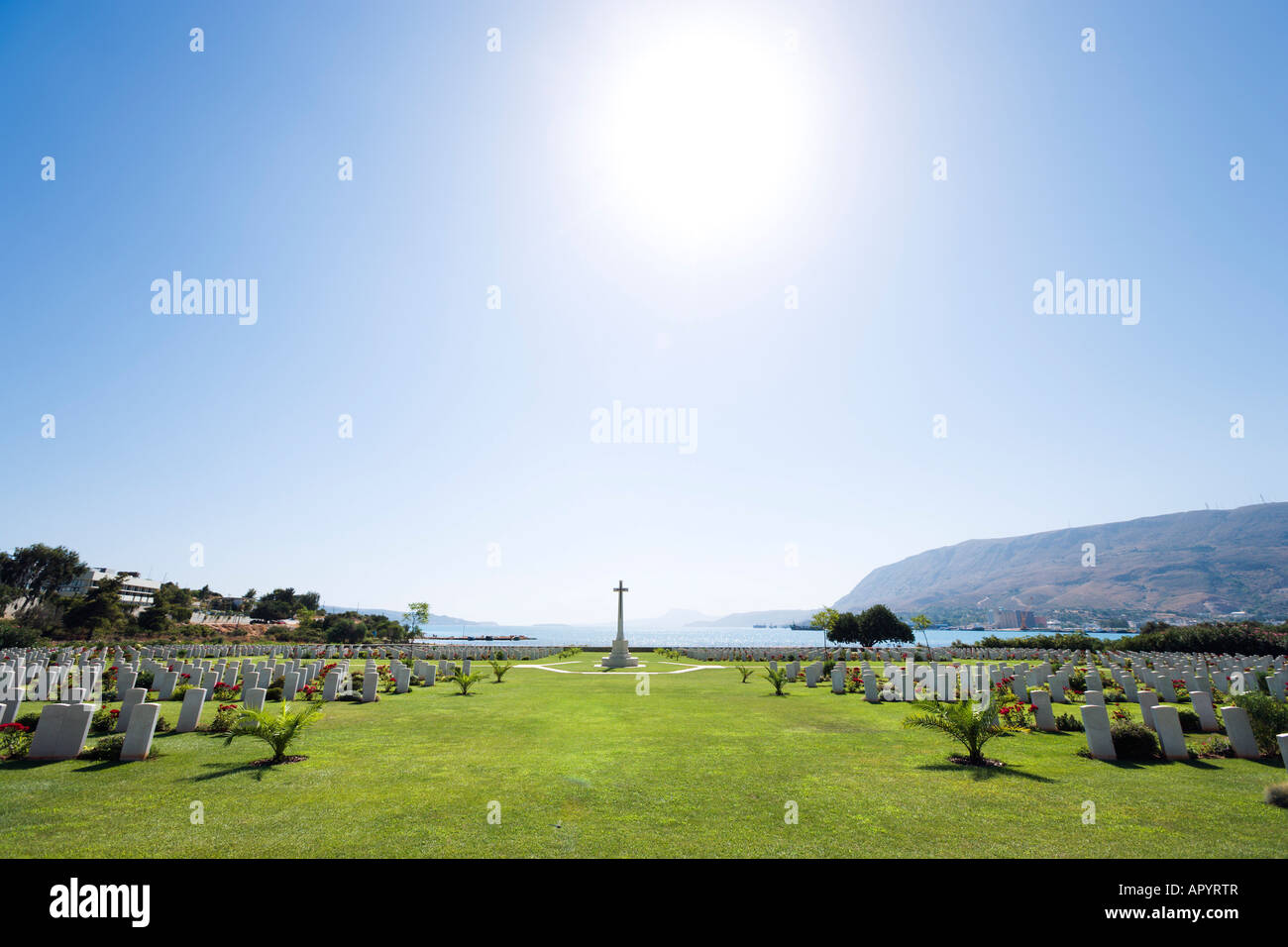 Alliierten War Cemetery, Souda-Bucht, in der Nähe von Chania, Kreta, Griechenland Stockfoto