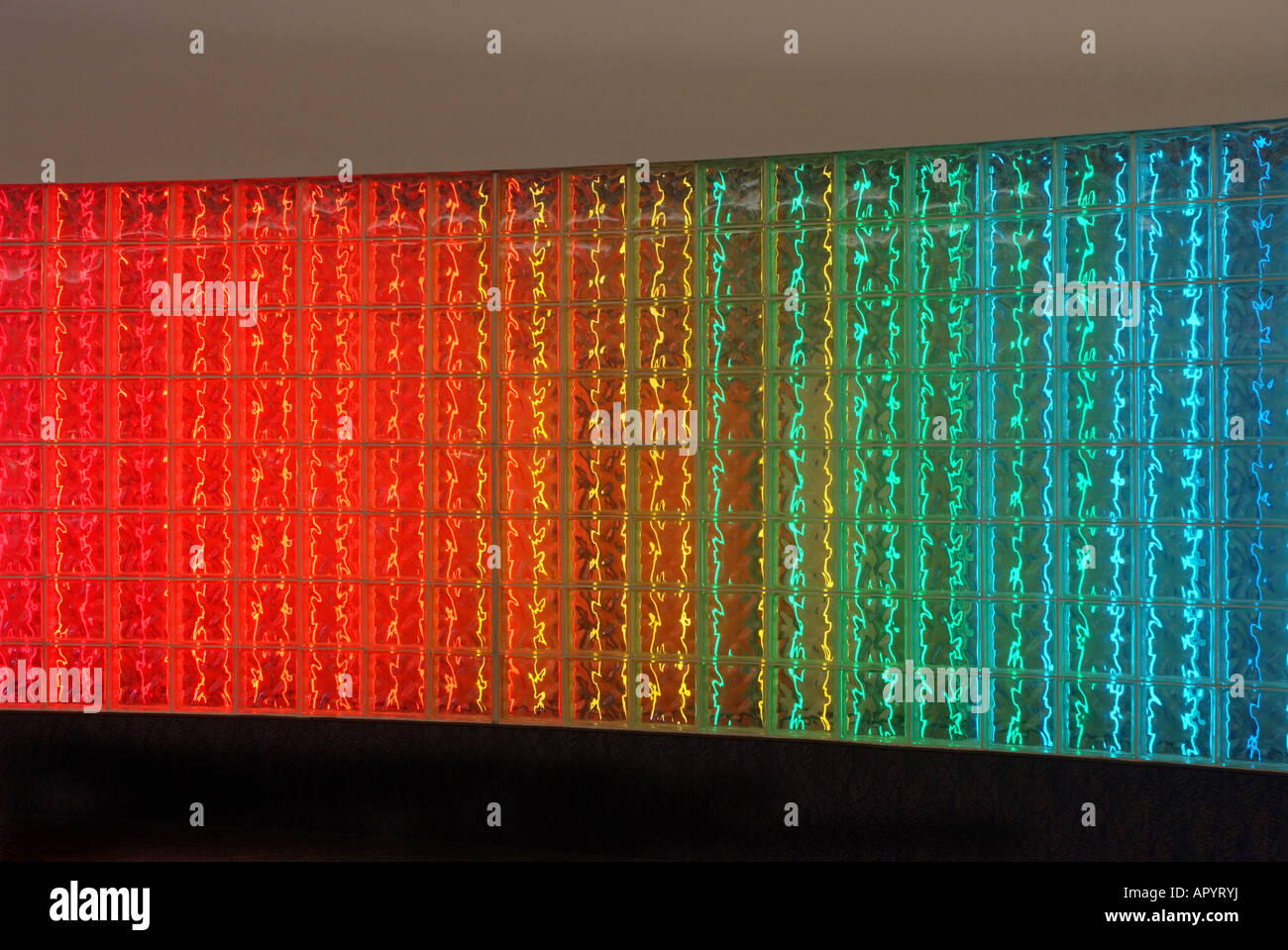 Glas Block Regenbogen der Farbe Stockfoto