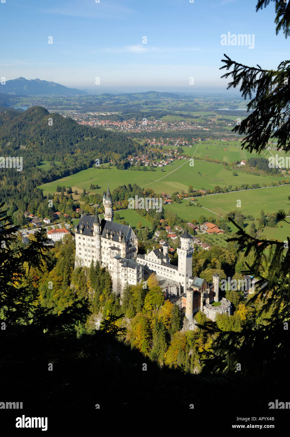 Schloss Neuschwanstein gebaut Märchenschloss von König Ludwig II., in der  Nähe von Füssen in Bayern (Bayern), Deutschland Stockfotografie - Alamy