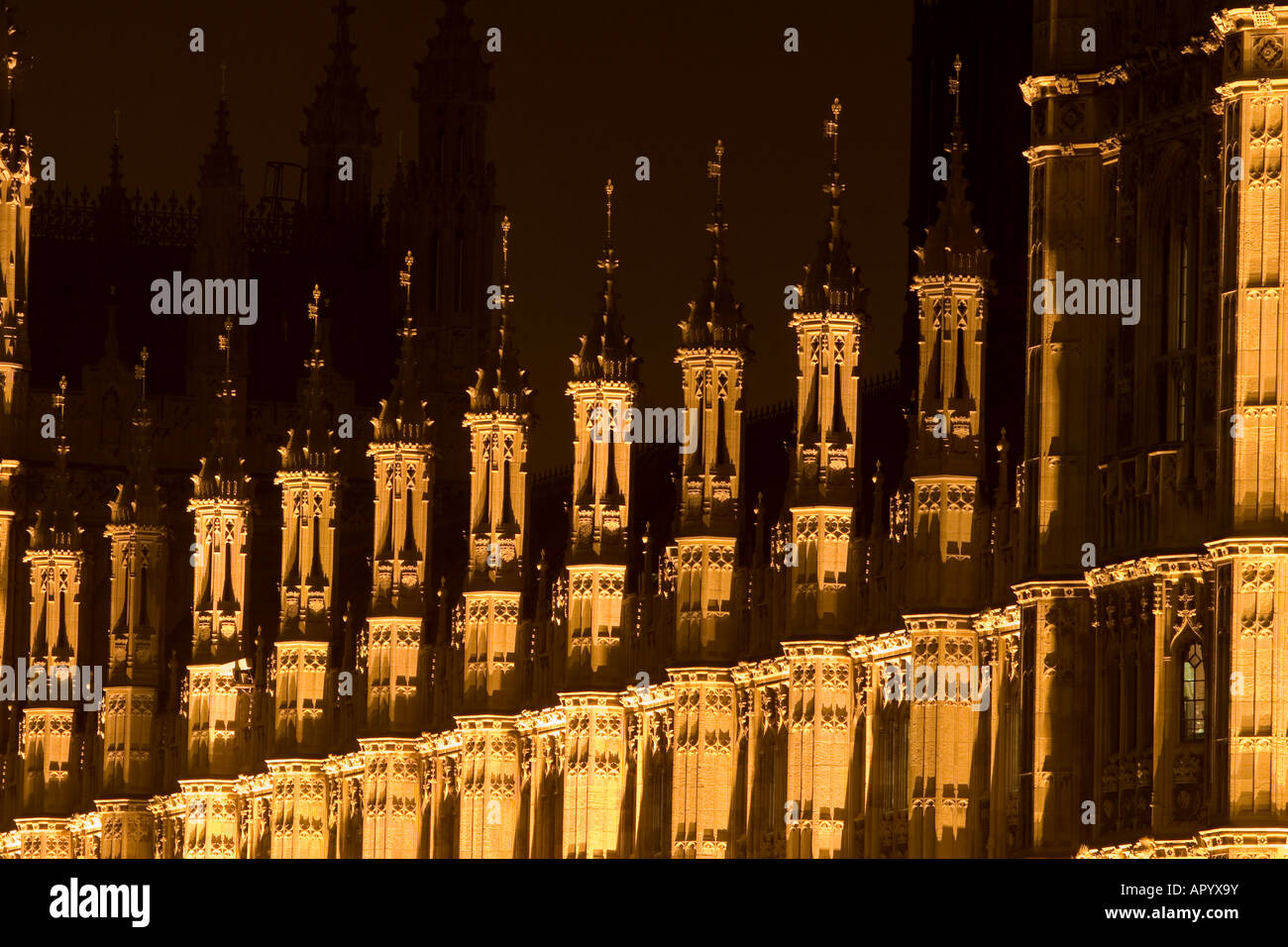 Die Türme der Houses of Parliament in London UK 12 5 2007 Stockfoto