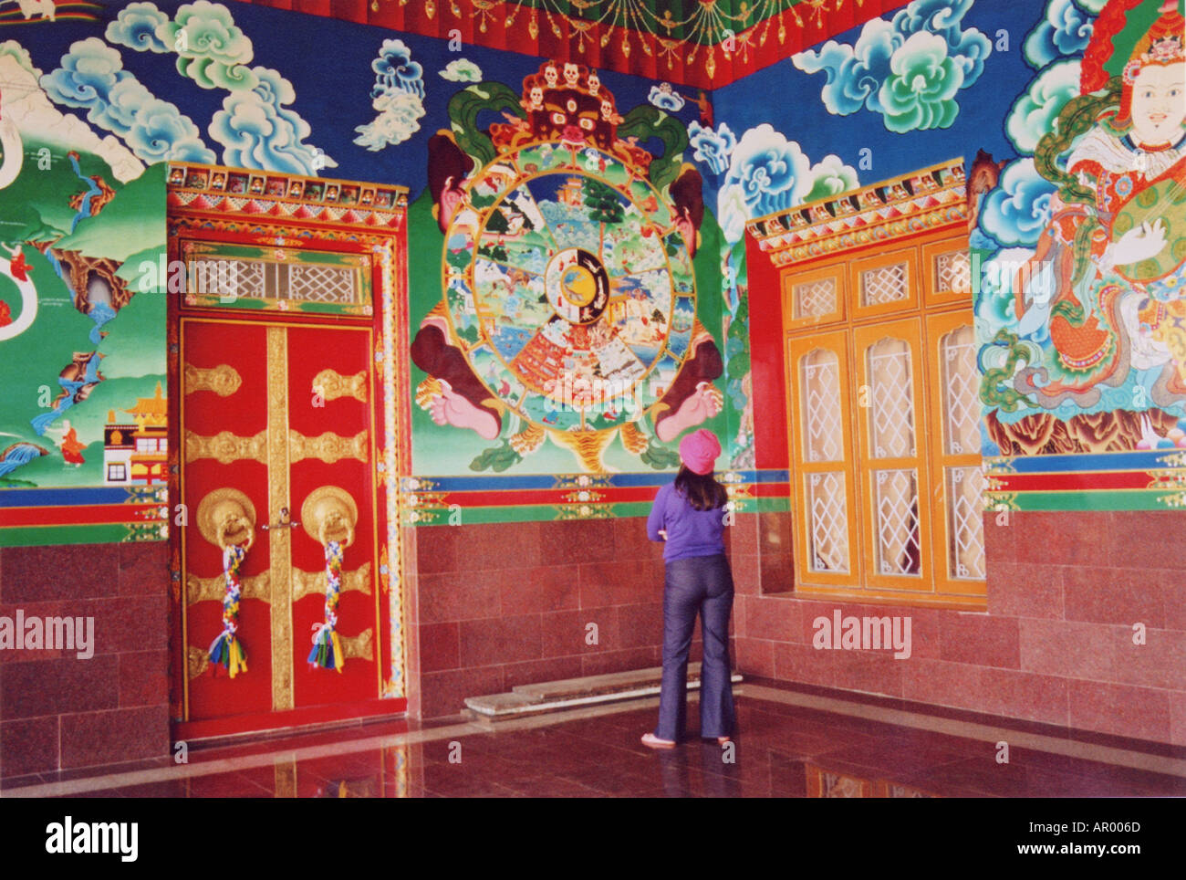 Buddhistische Tempel in Bylakuppe Indien Stockfoto