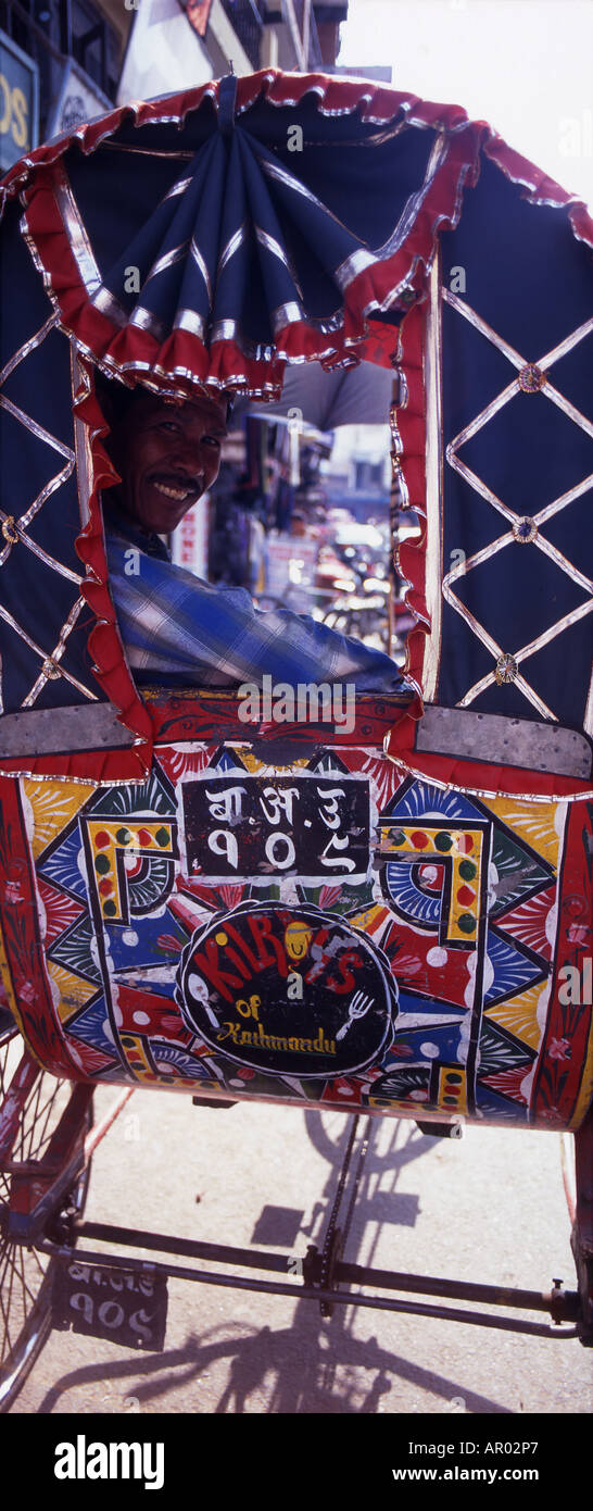 Zyklus Riksha, Kathmandu, Nepal, Asien Stockfoto