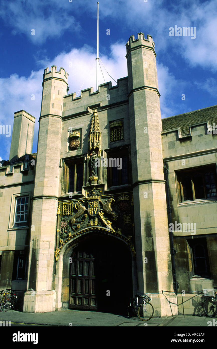 Eingang zum Christuslicht College Cambridge England Stockfoto