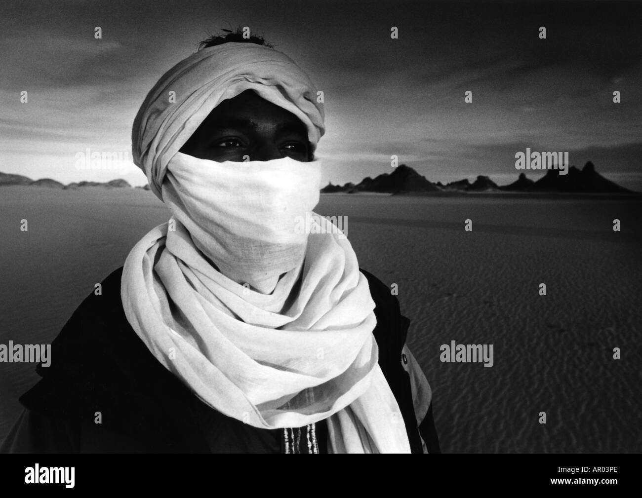 Tuareg, Tassili n' Ajjer Sahara, Süd-Algerien Stockfoto