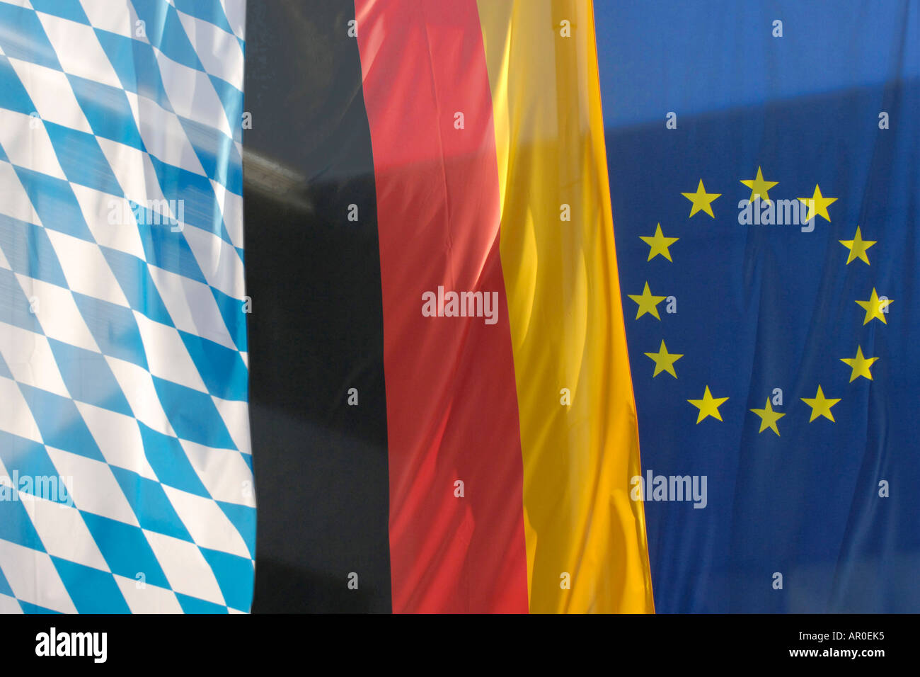 Flagge Bayern Deutschland Europa Stockfoto