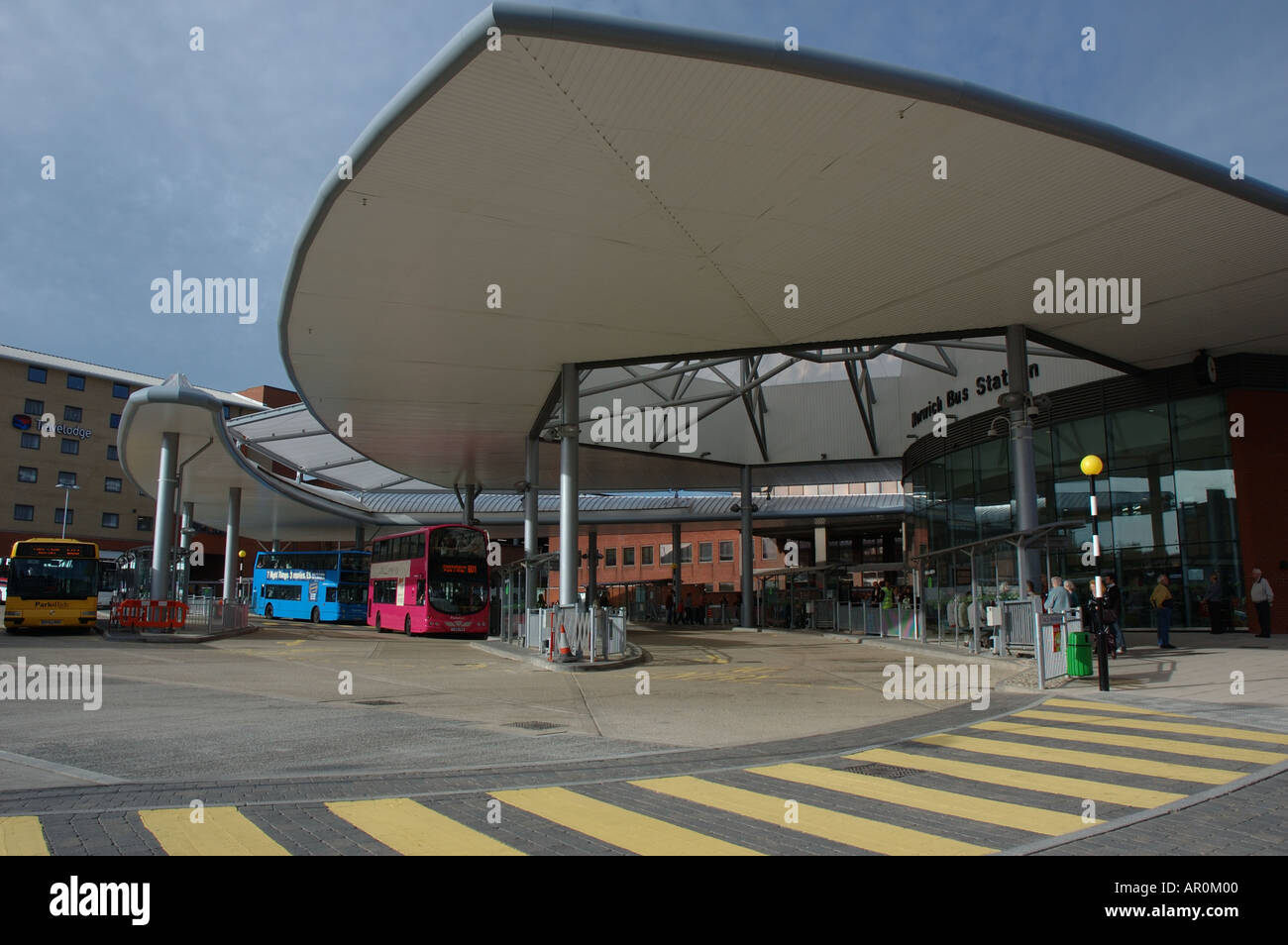 Neuen Busbahnhof in Surrey Street, Norwich, Norfolk, Großbritannien Stockfoto