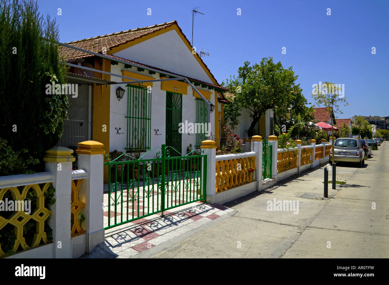 Das Barrio de Reina Victoria, Huelva, Spanien Stockfoto