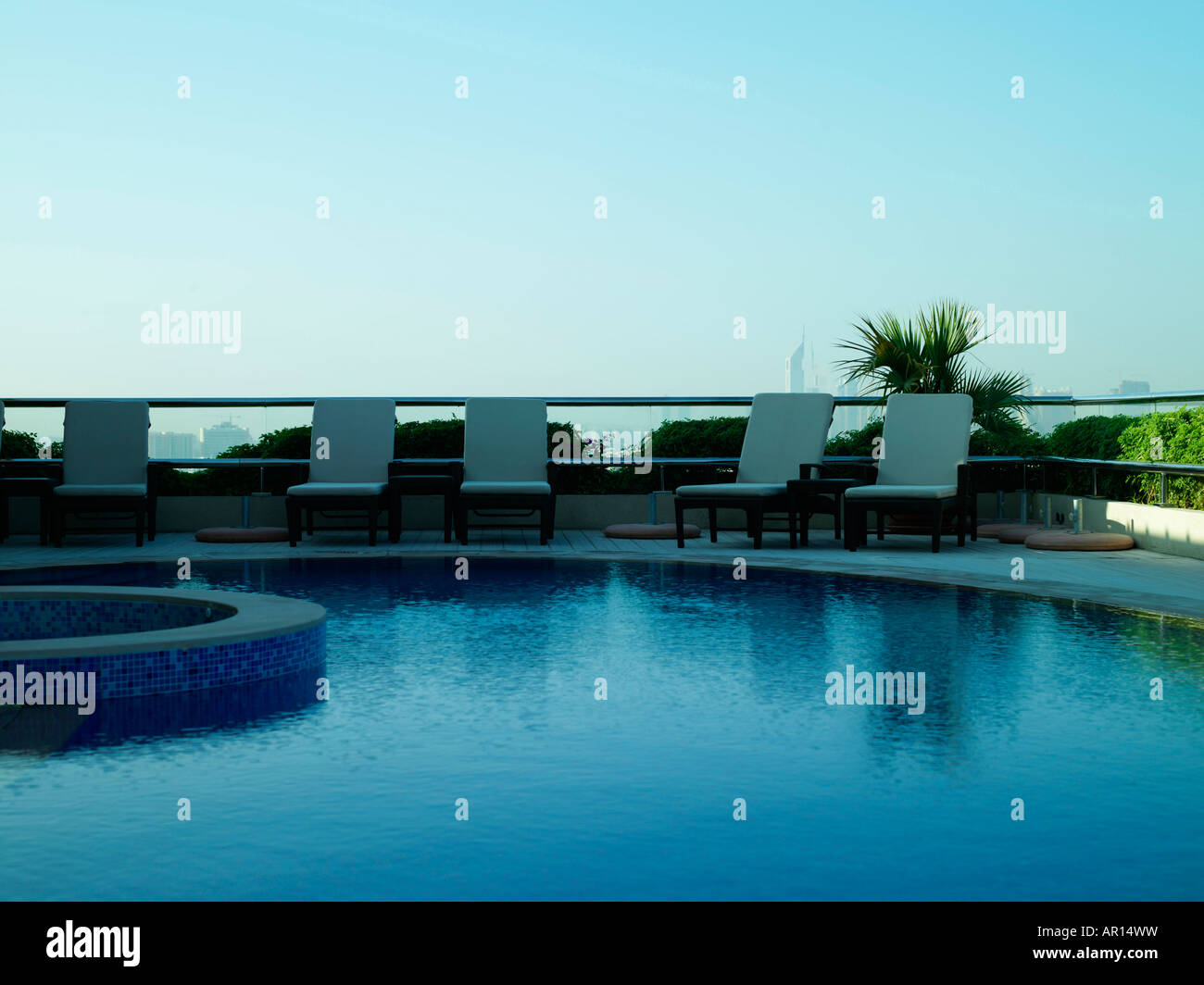 Dayshot Blick auf Swimming Pool. Stockfoto