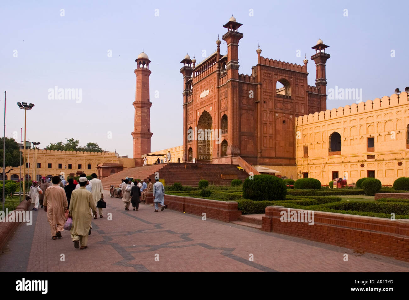 Der Eingang zum Lahore s Badshahi Moschee Lahore, Pakistan Stockfoto