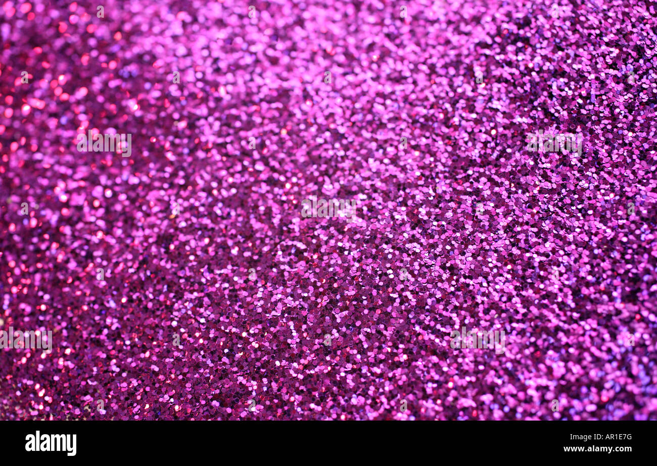 Lila Glitzer Stockfoto