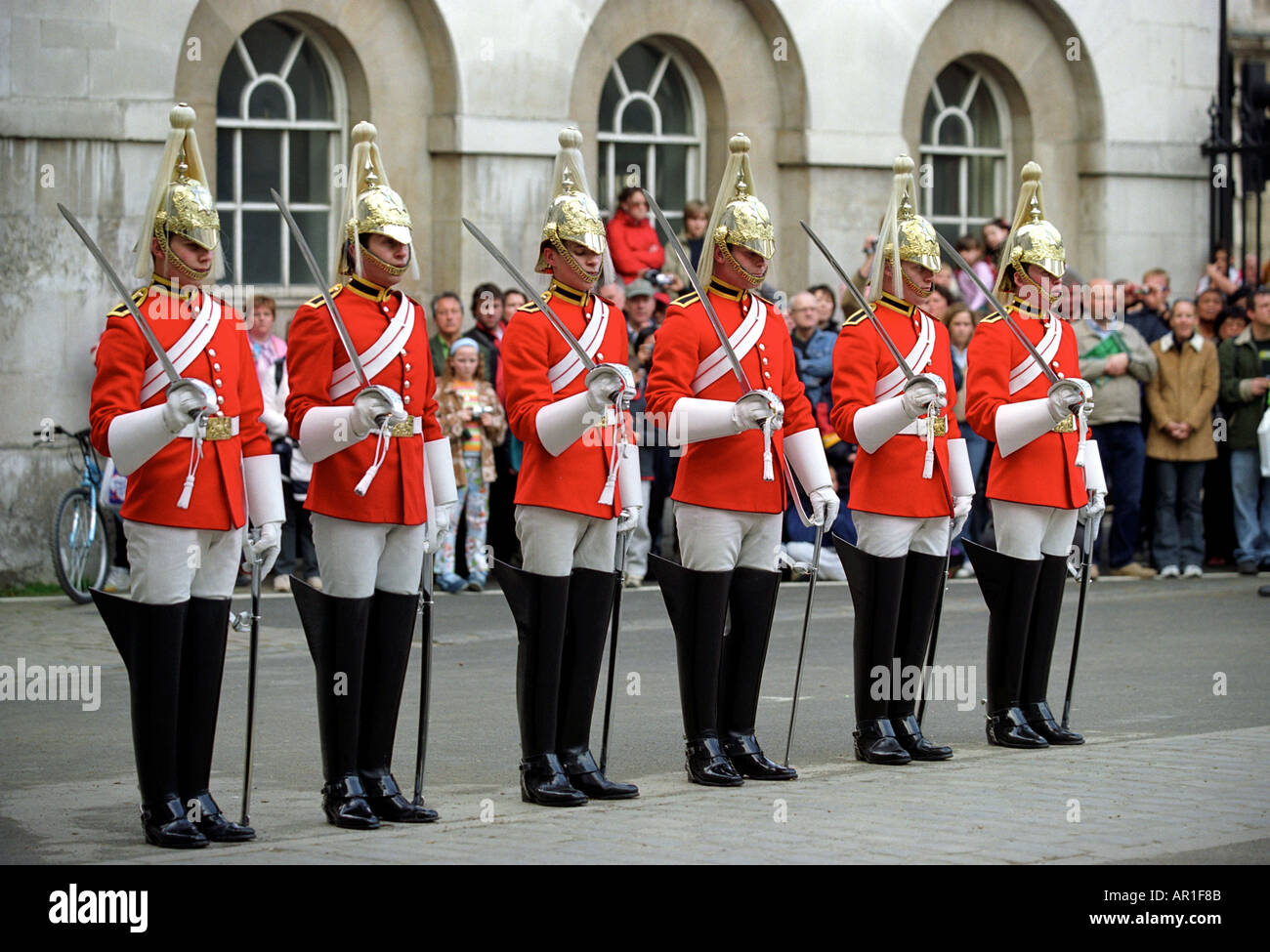 Changing of the Guard auf Horse Guards Parade in London England UK Stockfoto