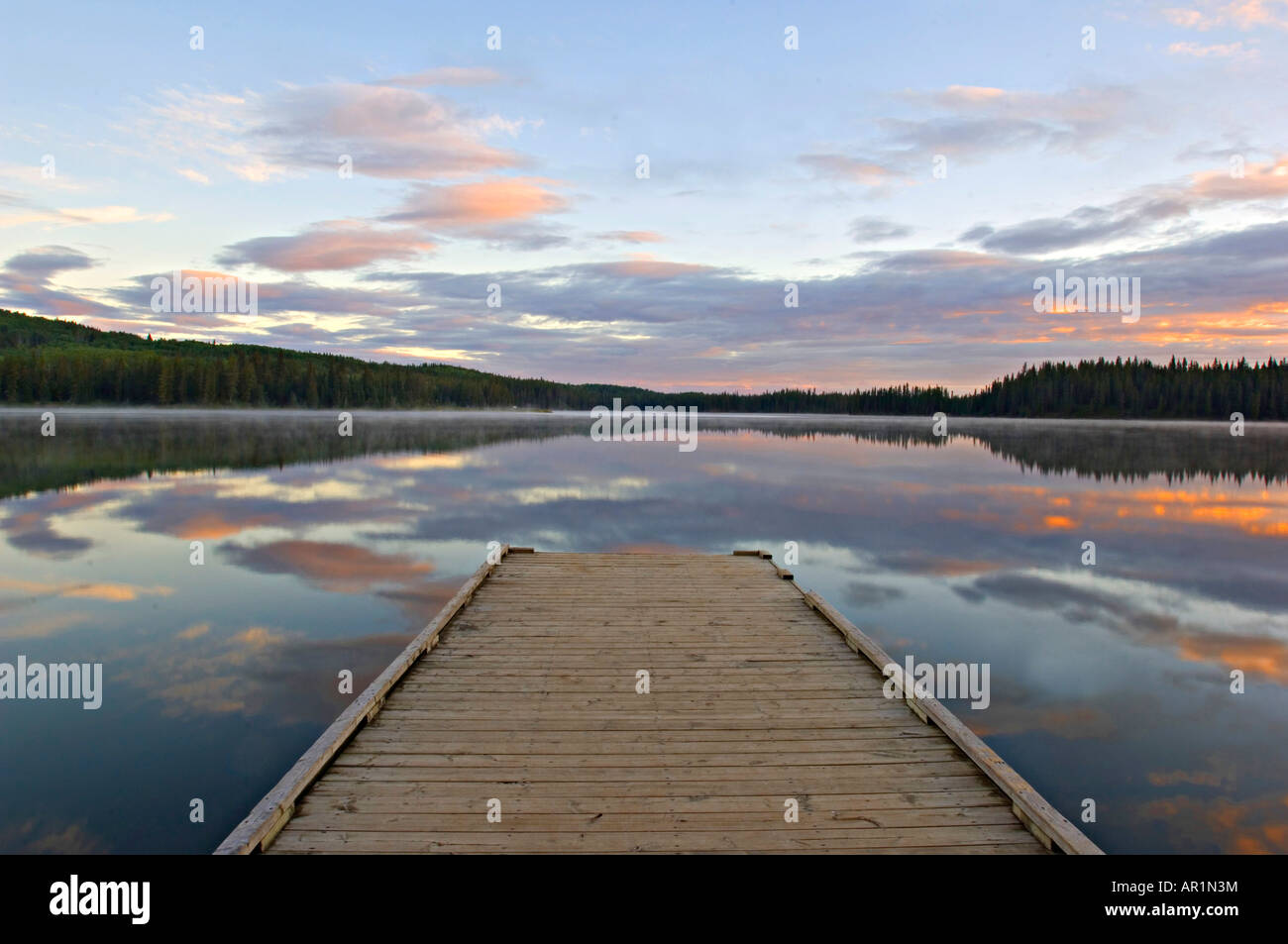 Jarvis Lake Bootsanlegestelle Stockfoto
