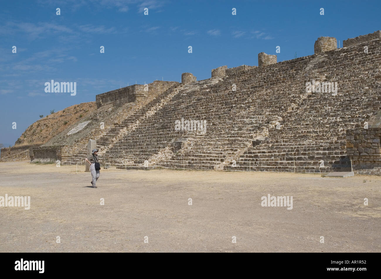 Mexiko Oaxaca Monte Alban Orig 200 BC Nord-Plattform Stockfoto