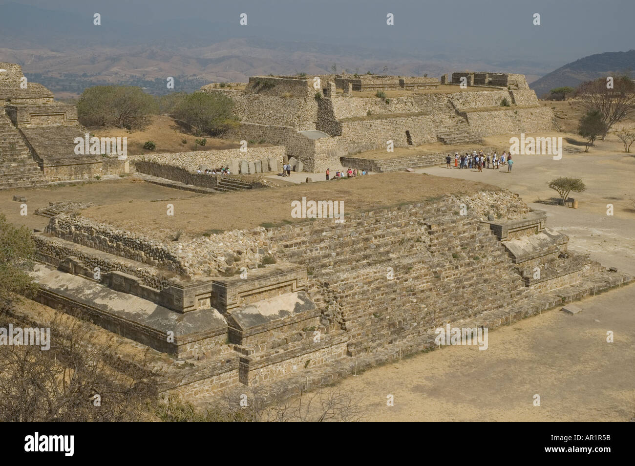 Mexiko Oaxaca Monte Alban Orig 200 v. Chr. Bauten L M & O Stockfoto