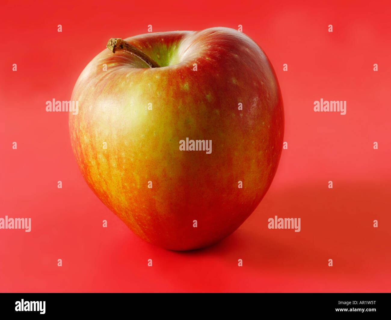 Grüne und rote Apfel - Braeburn Stockfoto