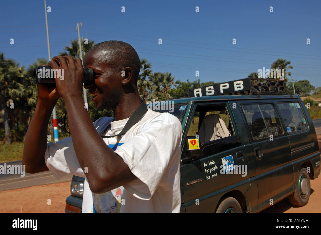 RSPB Mann in Gambia, Westafrika Stockfoto