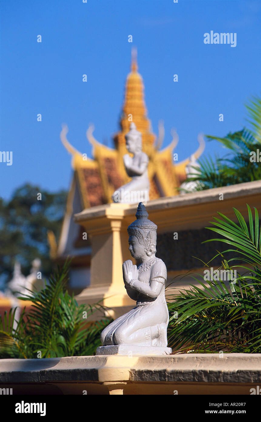 Buddhistische Statue, Königspalast, Phnom Penh, Kambodscha, Asien Stockfoto