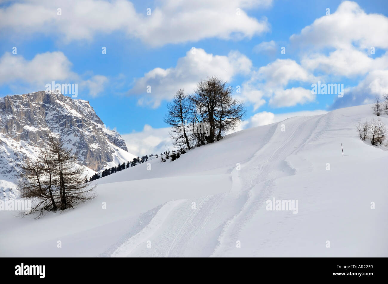 Corvara Ski Region, Dolomiten, Italien Stockfoto