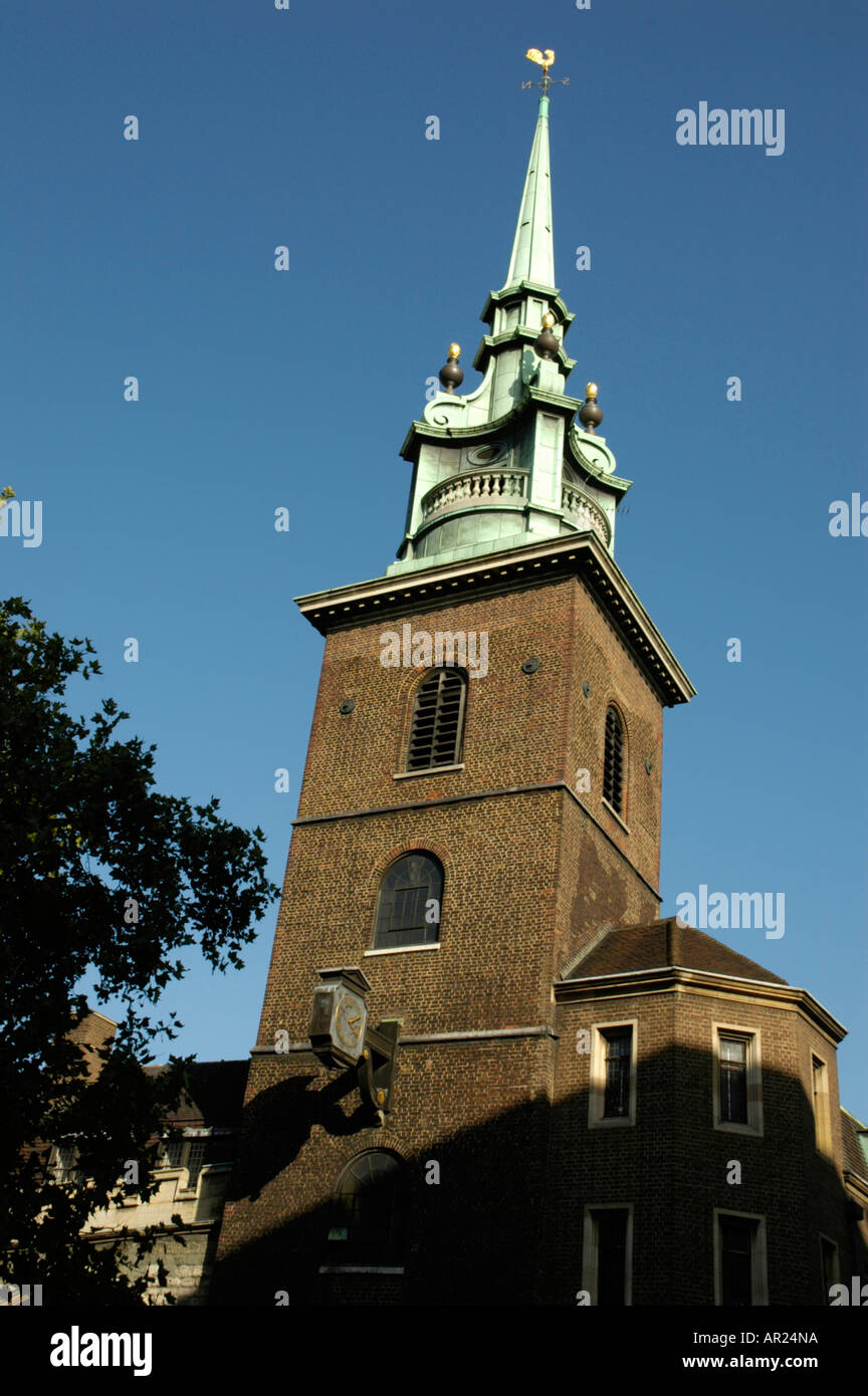 Kirche mit All Hallows By The Tower Tower Hill-London UK Stockfoto