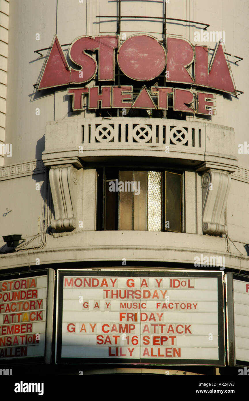 Die Astoria-Theater Homosexuell Nachtclub und Rock-Musik-Treffpunkt in Charing Cross Road London England Stockfoto