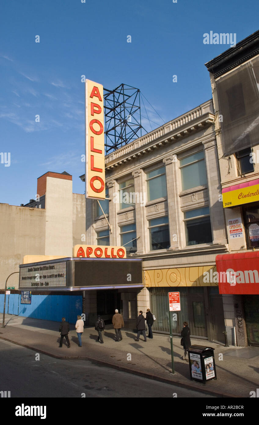 Das Wahrzeichen Apollo Theater in Harlem, New York City Stockfoto