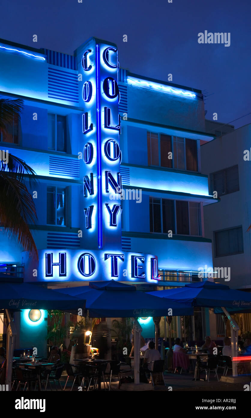 Colony Hotel in South Beach Miami Stockfoto