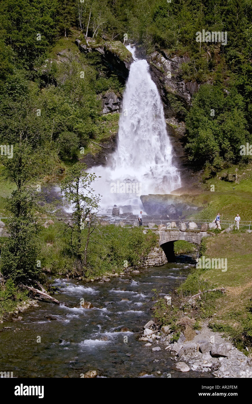 Wasserfall Steindalsfossen, Norwegen Stockfoto