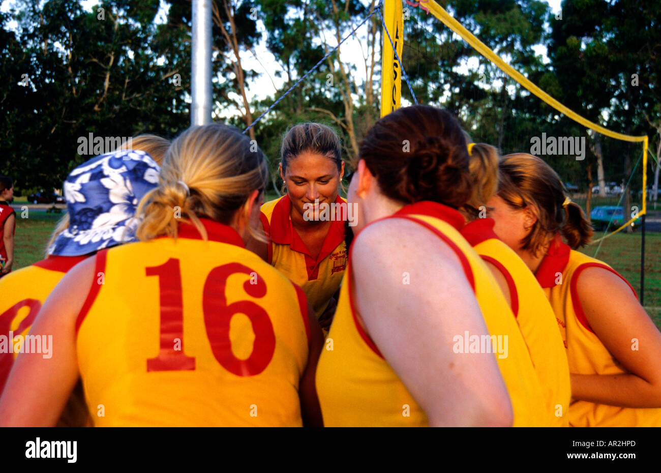 Fußball-team, Mädchen, James Cook University, Townsville, Queensland, Australien Stockfoto