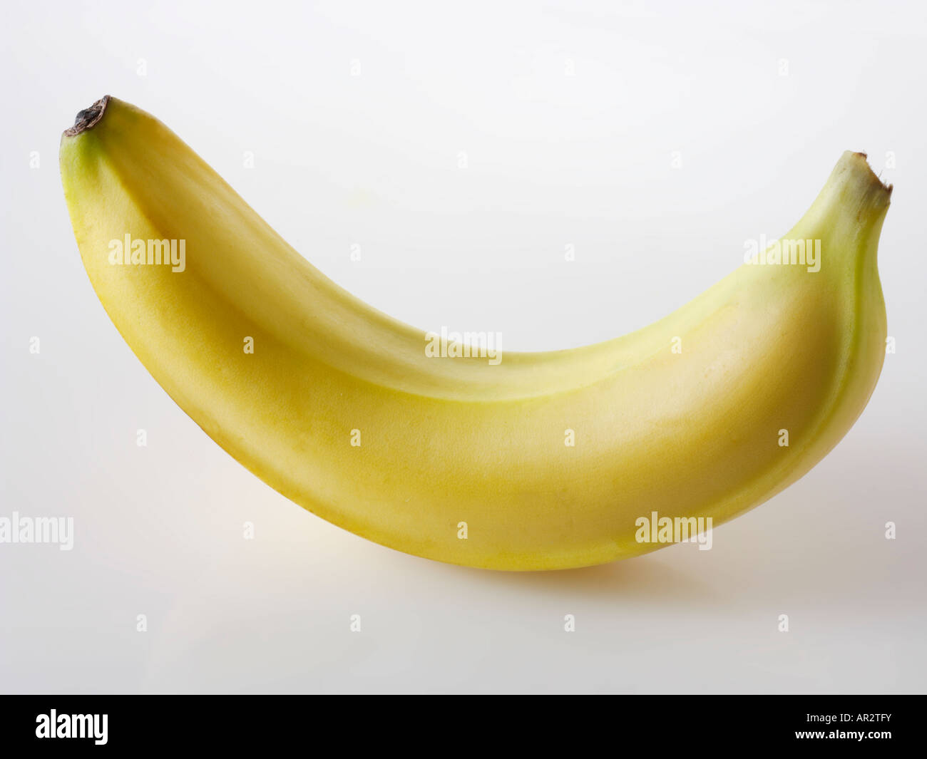 UN-geschälte Banane Stockfoto