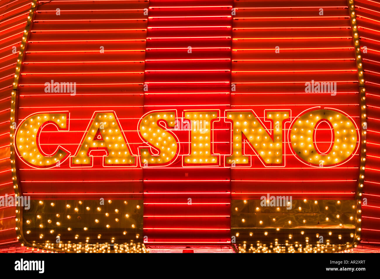 Casino-Leuchtreklame Downtown Las Vegas Nevada Stockfoto