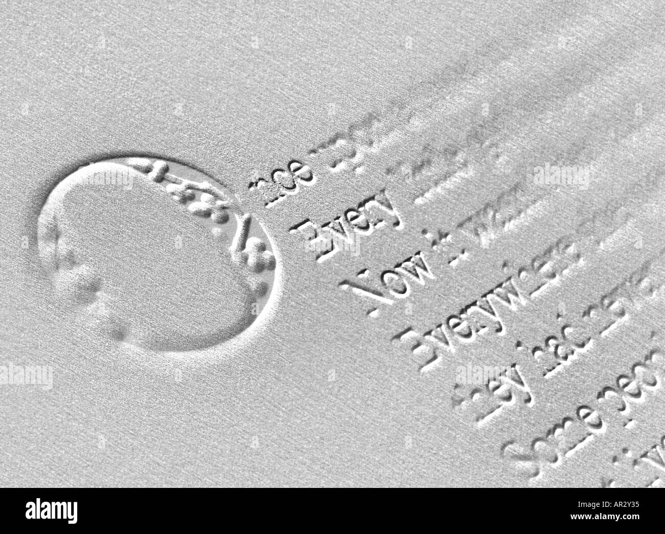 Once upon a time Anfang eines Märchens mit geprägtem Wirkung Stockfoto