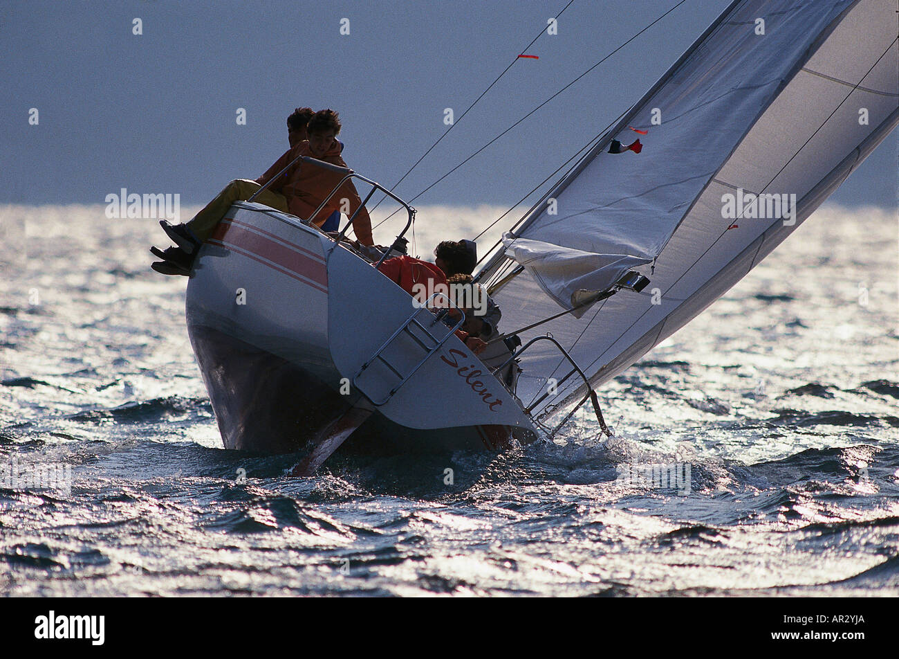 1000 Meilen Regatta Centomiglia auf dem Gardasee, Italien Stockfoto