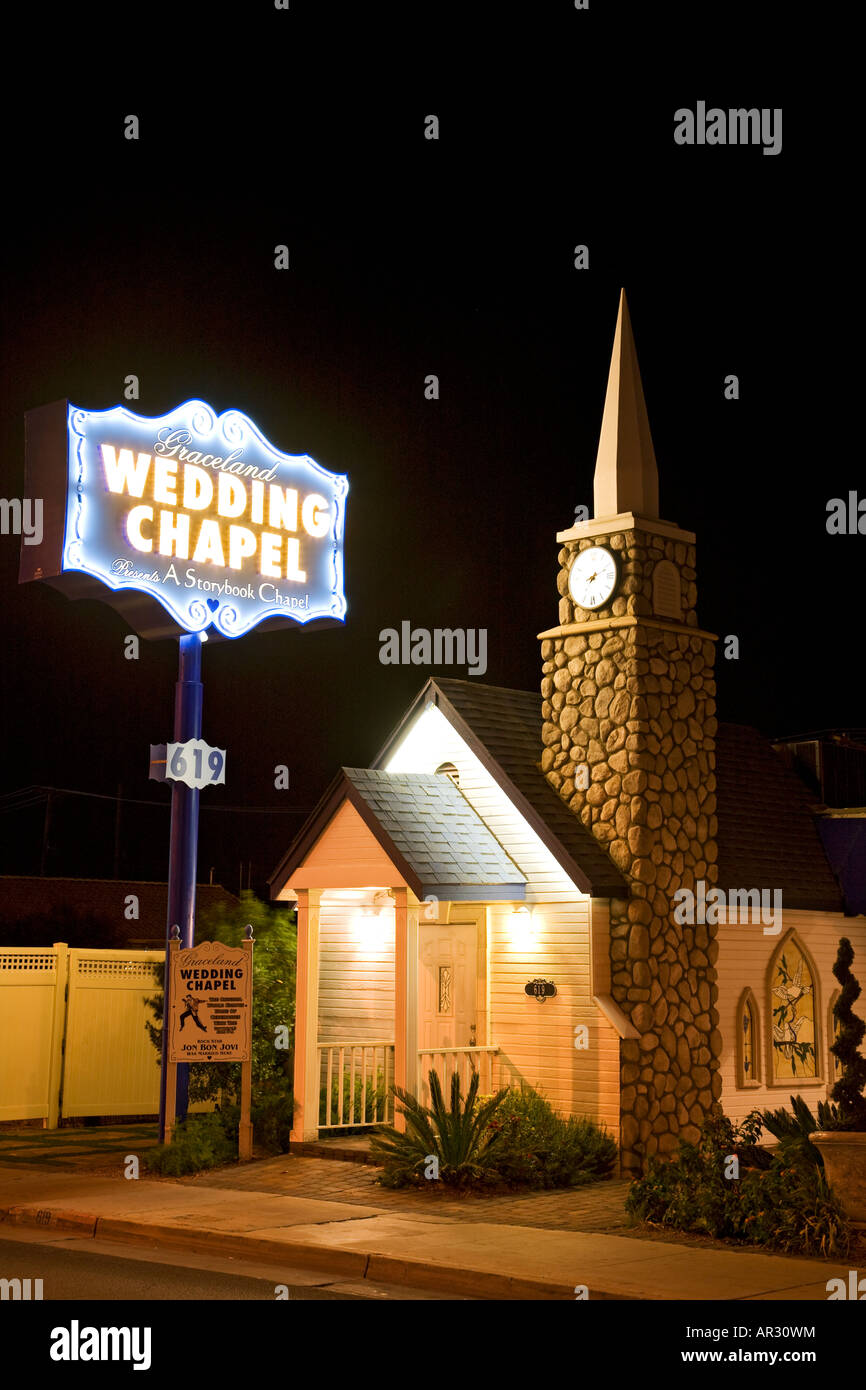 Graceland Wedding Chapel Las Vegas Nevada Stockfoto
