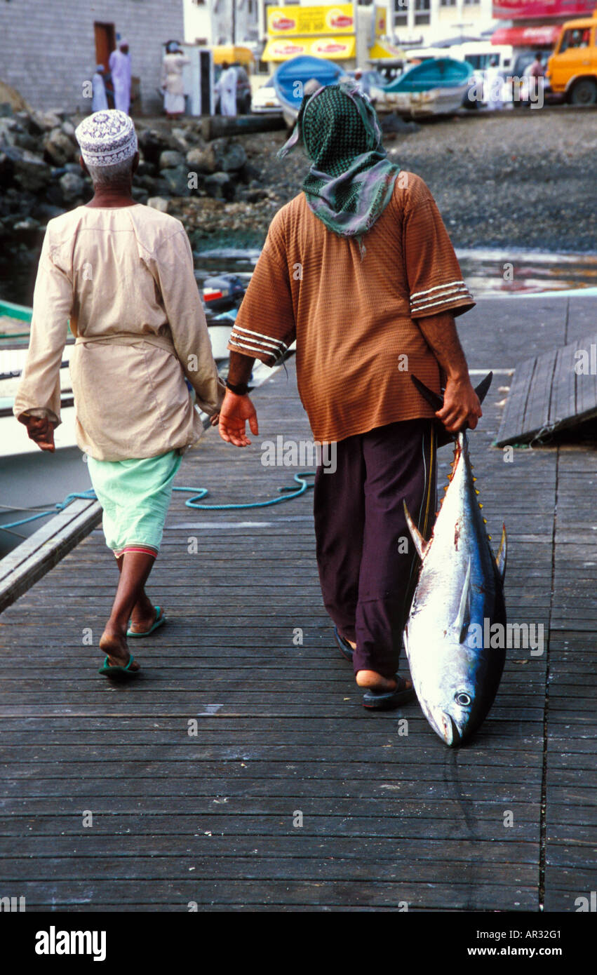 Fischmarkt, Menschen, Muscat, Sultanat Oman Stockfoto