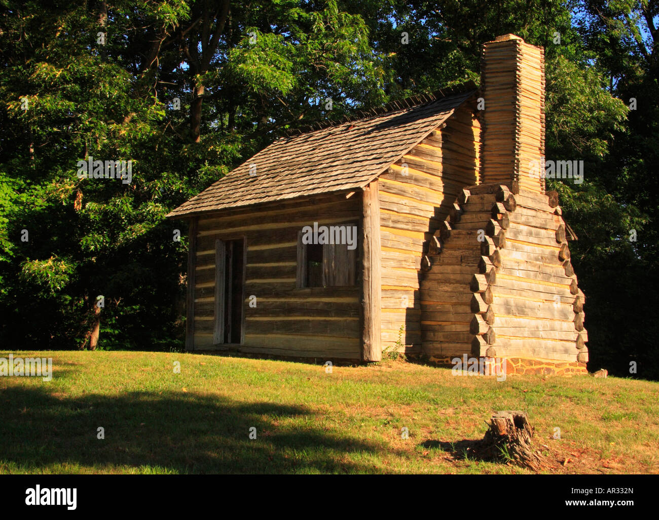 Denkmal-Kabine, Geburtsort des Robert E. Lee - Stratford Hall, Westmoreland County, Virginia, USA Stockfoto