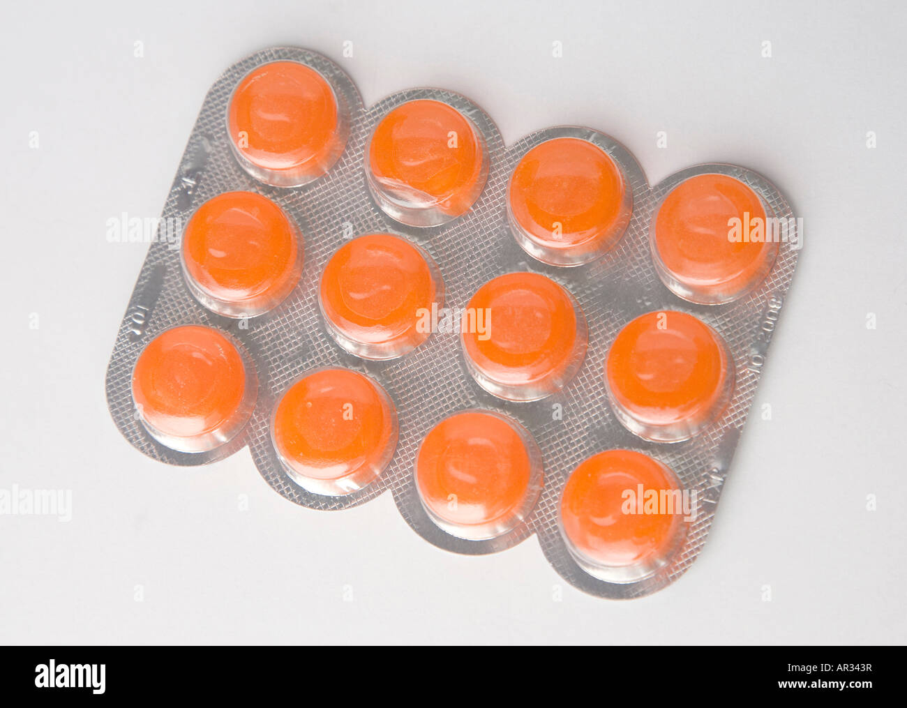 STREPSILS Lutschtabletten bei Halsschmerzen Stockfoto