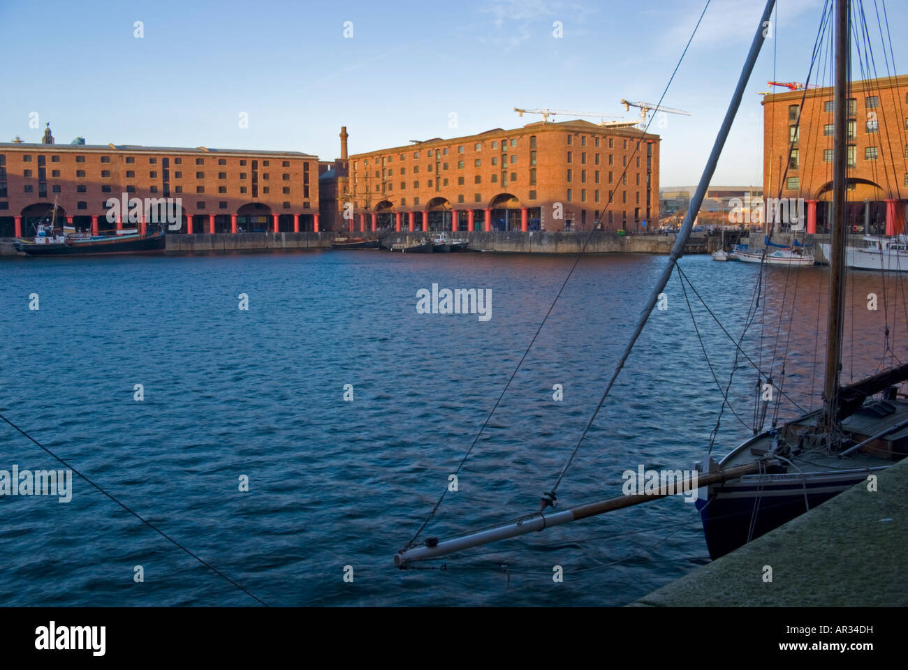 Horizontale Landschaft Fotografie den Albert Docks in Liverpool. Stockfoto